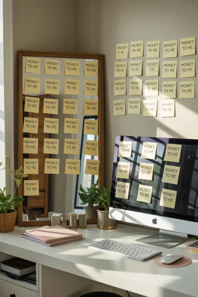 Write Money-Affirmations on Sticky Notes
